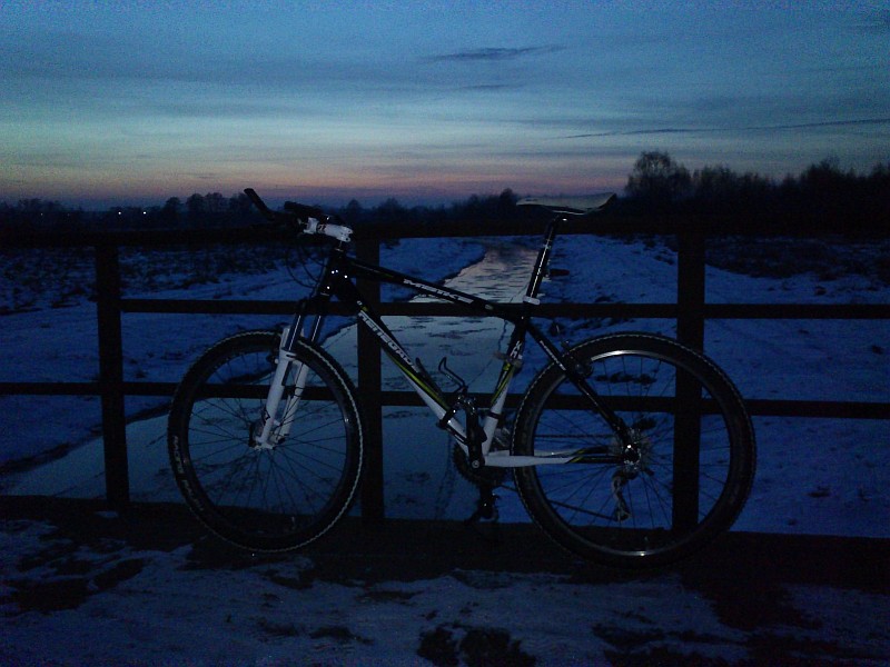 Heavy frost biking ;)